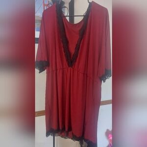 SHEIN Plus Size Lace Trim Nightdress Size 4XL but fits like a 2XL